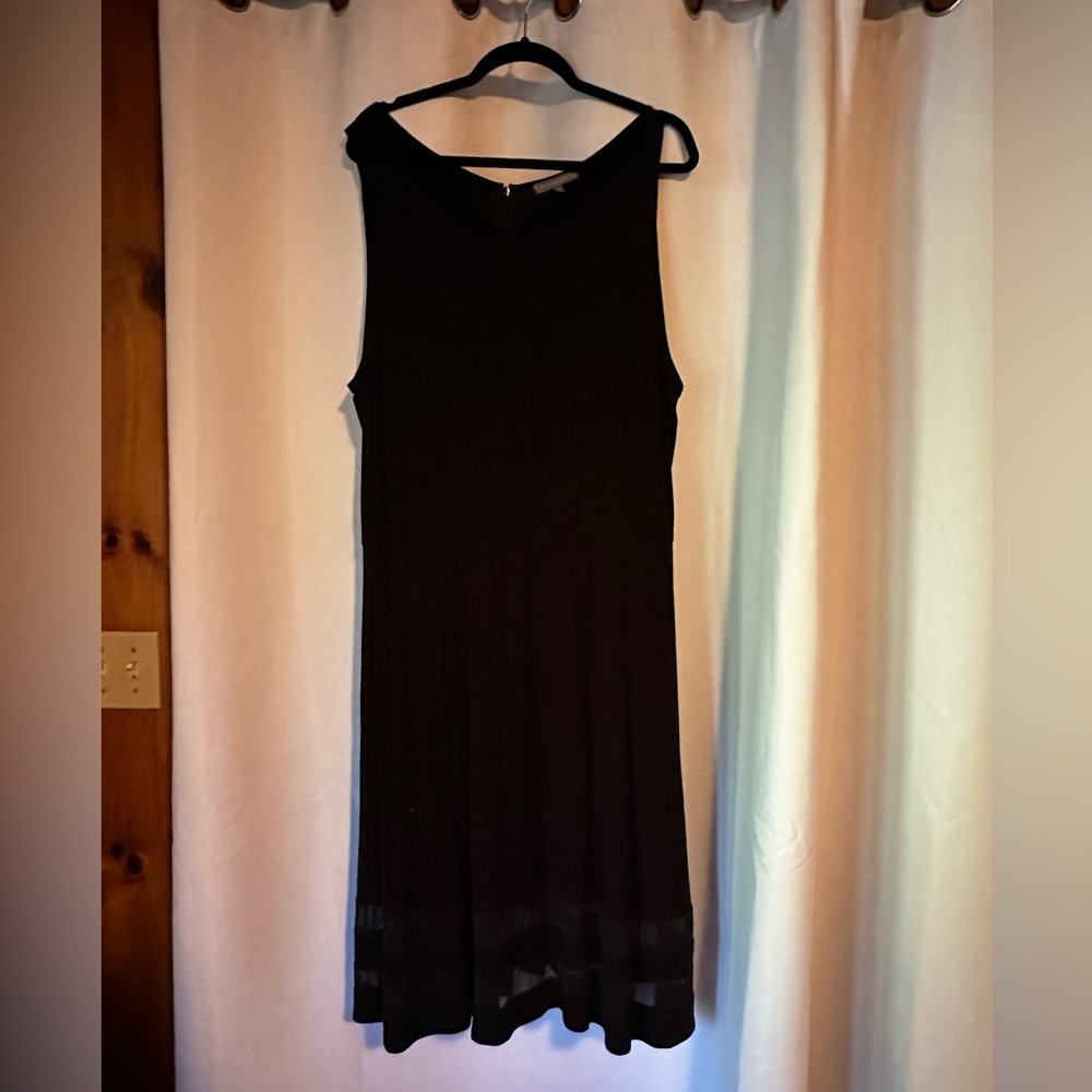 Loveappella Black Dress with Detailing at bottom